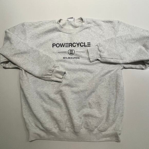 Powercycle Milwaukee Women Large Champion Gray Long Sleeve Sweatshirt - Picture 2 of 6
